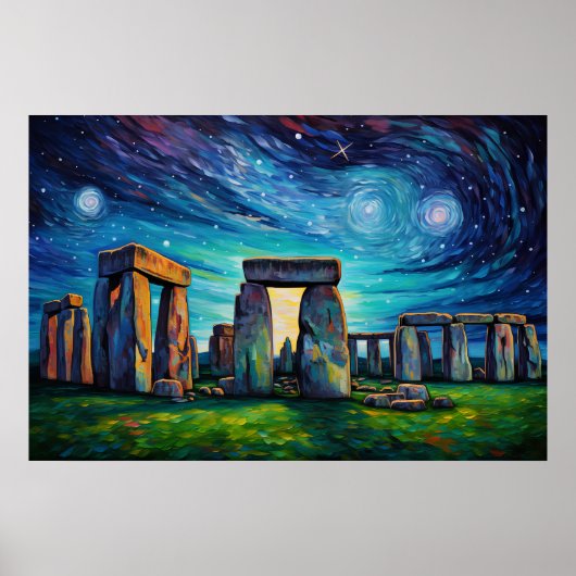 Stonehenge | Van Gogh Inspiration Poster (Vorne)