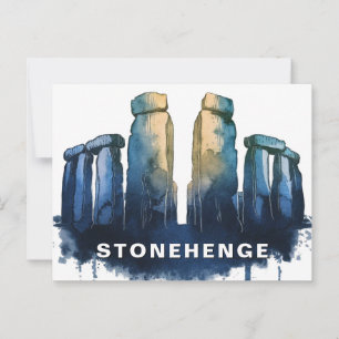 Stonehenge, Vereinigtes Königreich Aquarell Postkarte