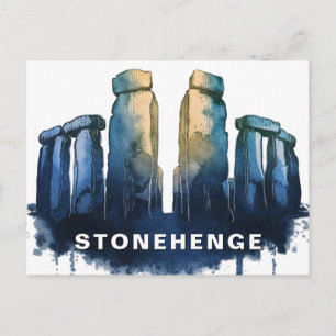 Stonehenge, Vereinigtes Königreich Aquarell Postkarte