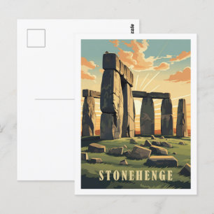 Stonehenge Vereinigtes Königreich Berühmter Reiseo Postkarte