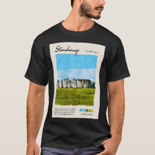 Stonehenge Vintag Watercolor Travel T-Shirt