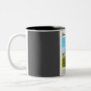 Stonehenge Vintag Watercolor Travel Zweifarbige Tasse