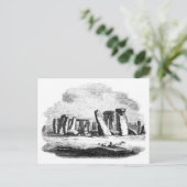 Stonehenge Vintage Kunst Postkarte (Stehend Vorderseite)