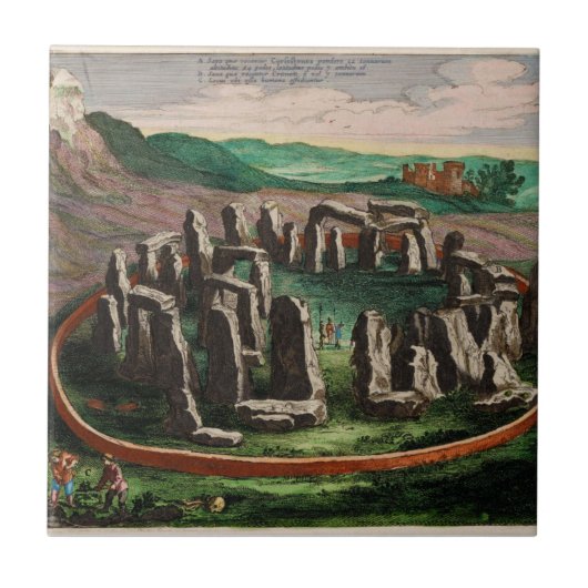 Stonehenge von Atlas Van Loon 1649 Fliese (Vorderseite)