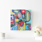 Stonehenge Wall Clock Quadratische Wanduhr (Zuhause)