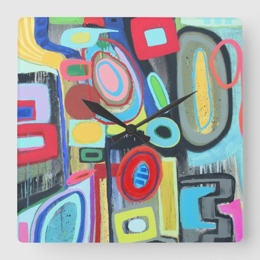 Stonehenge Wall Clock Quadratische Wanduhr (Vorderseite)