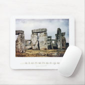 Stonehenge Watercolor Art Mousepad (Mit Mouse)