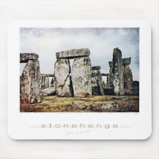 Stonehenge Watercolor Art Mousepad (Vorne)