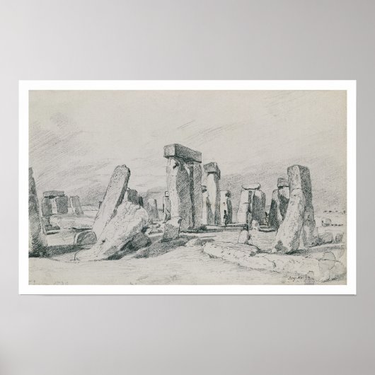 Stonehenge, Wiltshire, 1820 (gezeichnet) Poster (Vorne)