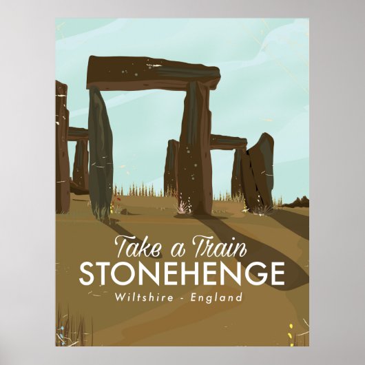 Stonehenge Wiltshire Train Poster (Vorne)