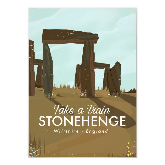 Stonehenge Wiltshire Train Poster (Vorne)