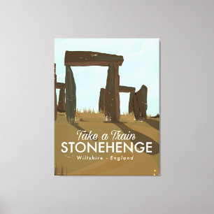 Stonehenge Wiltshire Train Poster Leinwanddruck
