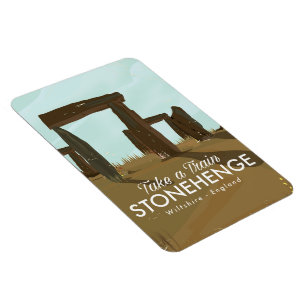 Stonehenge Wiltshire Zug Reiseplakat Magnet