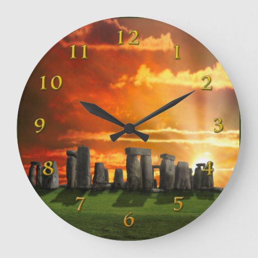 STONEHENGE WINTER SOLSTICE GROßE WANDUHR (Vorderseite)