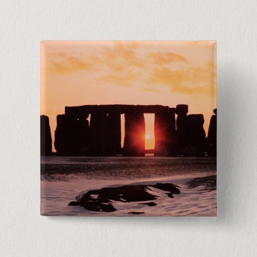 Stonehenge, Winter-Sonnenwende Button (Vorderseite)