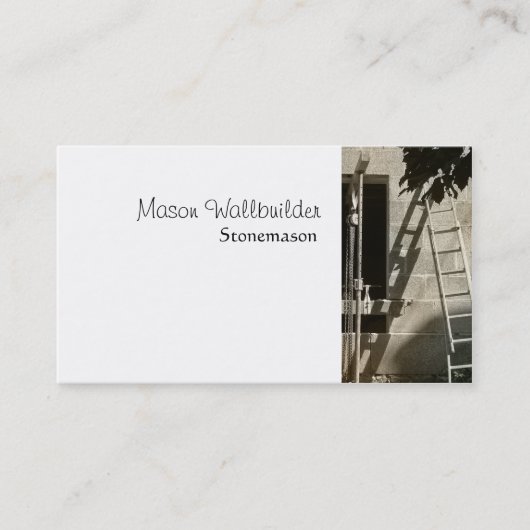 Stonemason-Gebäude Visitenkarte (Vorderseite)