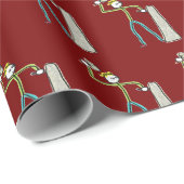 Stonemason Stickman Geschenkpapier (Rolleneckpunkt)