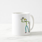 Stonemason Stickman Kaffeetasse (VorderseiteRechts)