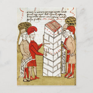 Stonemasons aus 'Traite d'Arpentage' Postkarte