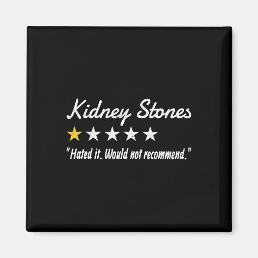 Stones 1-Sterne-Bewertung Nierensteine Nierenerkra Magnet (Vorne)