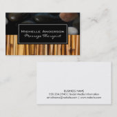 Stones Bamboo mit weißem schwarzem Rahmen Visitenkarte (Vorne/Hinten)