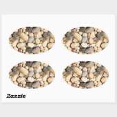Stones Custom Blank Trendy Nature Template Ovaler Aufkleber (Blatt)