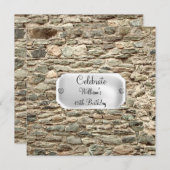 Stones Geburtstagsfeier Einladung (Vorne/Hinten)