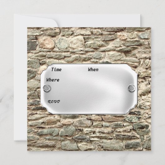 Stones Geburtstagsfeier Einladung (Rückseite)