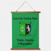 Stones Lodge Banner Wandteppich Mit Holzrahmen (Vorderseite)