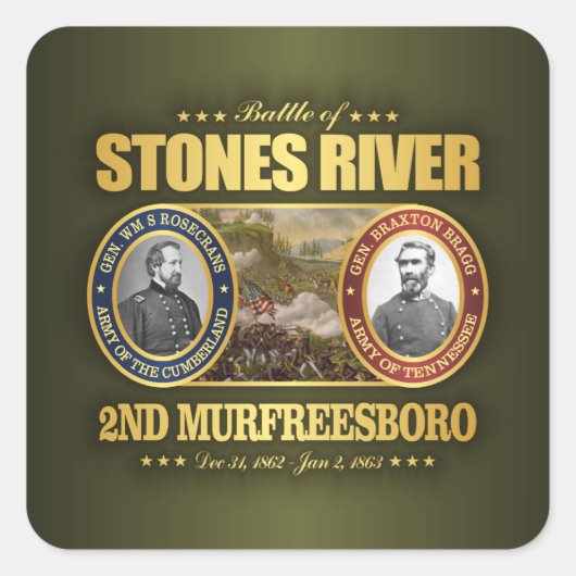 Stones River (FH2) Quadratischer Aufkleber (Vorderseite)