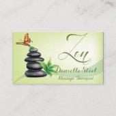 Stones Zen Therapeut Business Card Terminkarte (Vorderseite)