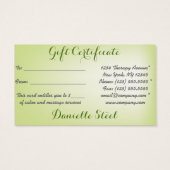 Stones Zen Therapeut Geschenkkarte (Rückseite)