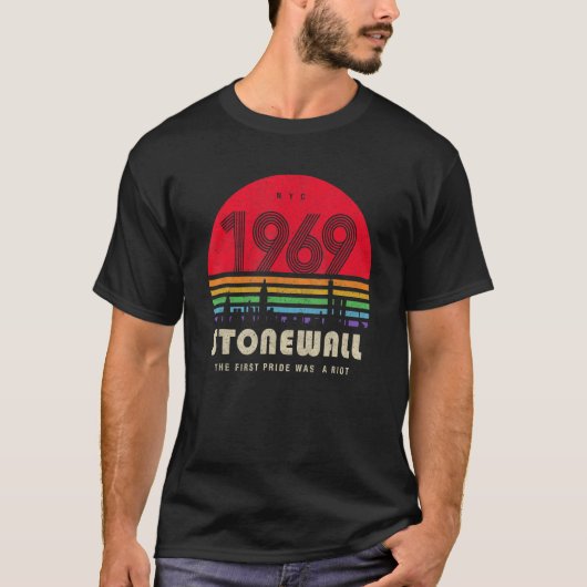 Stonewall 1969 war ein Riot L T-Shirt (Vorderseite)
