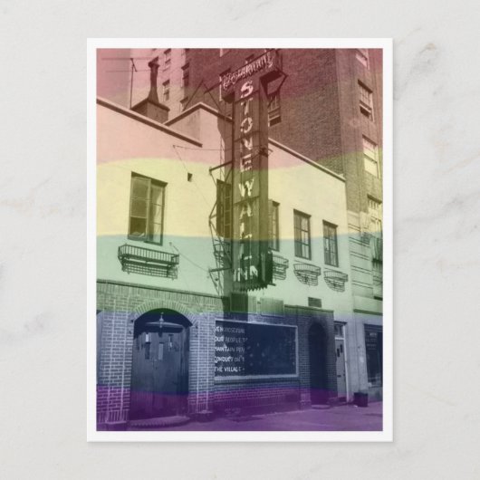 Stonewall Inn Postcard (Regenbogen) Postkarte (Vorderseite)