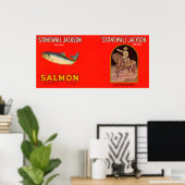 Stonewall Jackson Brand Lachs Label Poster (Heimbüro)