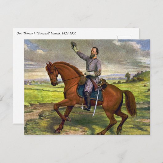 Stonewall Jackson Postkarte (Vorne/Hinten)
