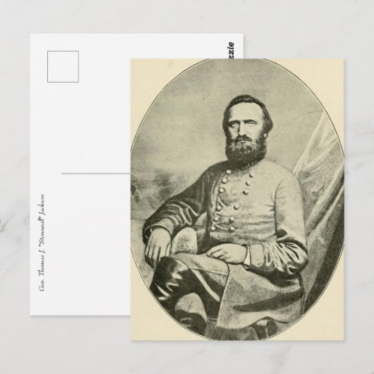 Stonewall Jackson Postkarte (Vorne/Hinten)