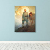 Stonewall Jackson von N. C. Wyeth Leinwanddruck (Insitu (Holzboden))