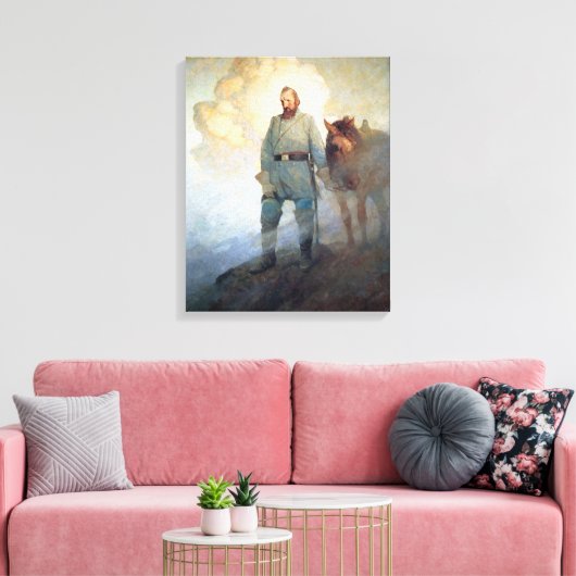Stonewall Jackson von NC Wyeth Leinwanddruck (Insitu (Wohnzimmer))