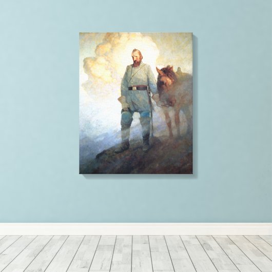 Stonewall Jackson von NC Wyeth Leinwanddruck (Insitu (Holzboden))