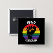 Stonewall Riot Remembrance Gay Pride Button (Vorne & Hinten)