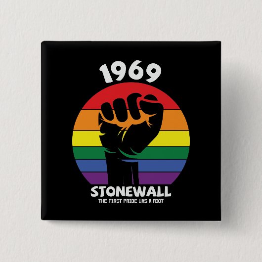 Stonewall Riot Remembrance Gay Pride Button (Vorderseite)
