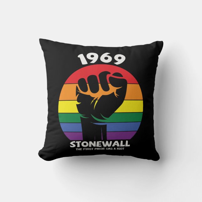 Stonewall Riot Remembrance Gay Pride Kissen (Vorderseite)