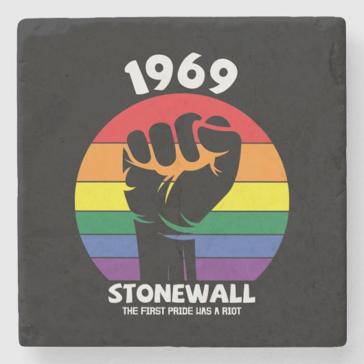 Stonewall Riot Remembrance Gay Pride Steinuntersetzer (Vorderseite)