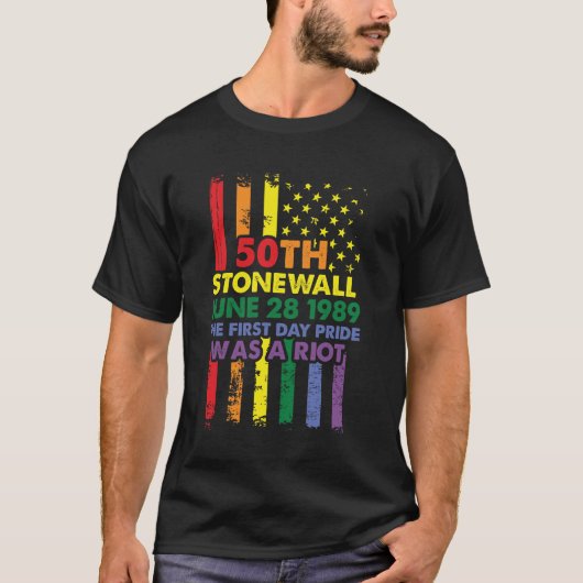 Stonewall Riots 50. LBGTQ Gay Pride T Shirts Amer (Vorderseite)
