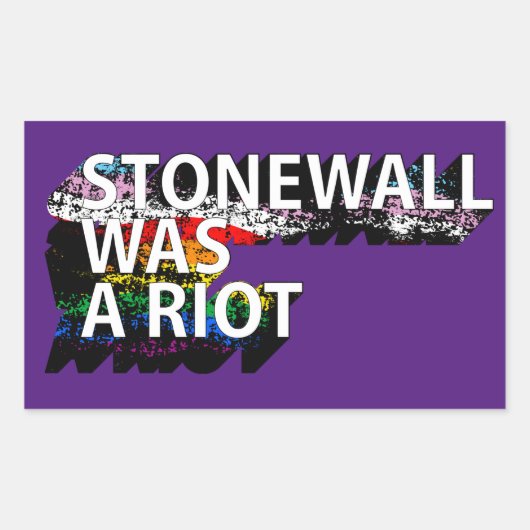STONEWALL WAR EIN REICHER T - Shirt Rechteckiger Aufkleber (Vorderseite)