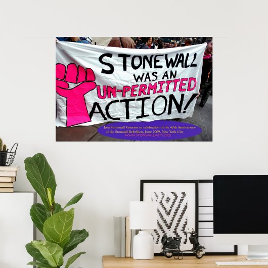 Stonewall war eine unzulässige Handlung Poster (Heimbüro)