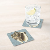 Stonewashed Tritonshorn-Muschel Rechteckiger Pappuntersetzer (Vor Ort)