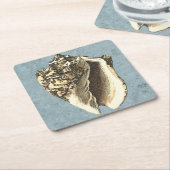 Stonewashed Tritonshorn-Muschel Rechteckiger Pappuntersetzer (angewinkelt)