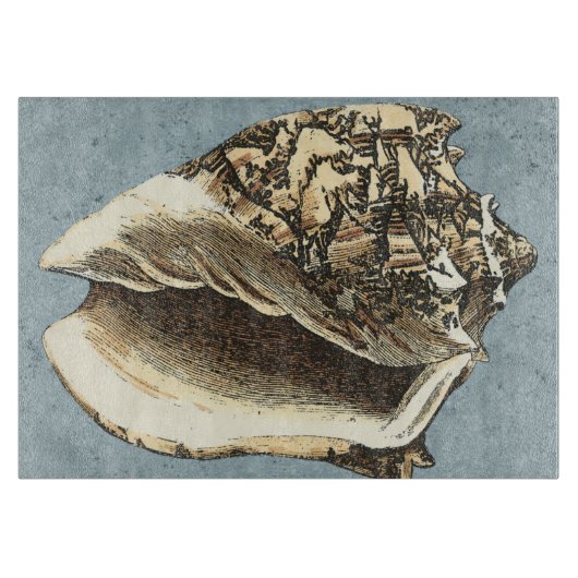 Stonewashed Tritonshorn-Muschel Schneidebrett (Vorderseite)